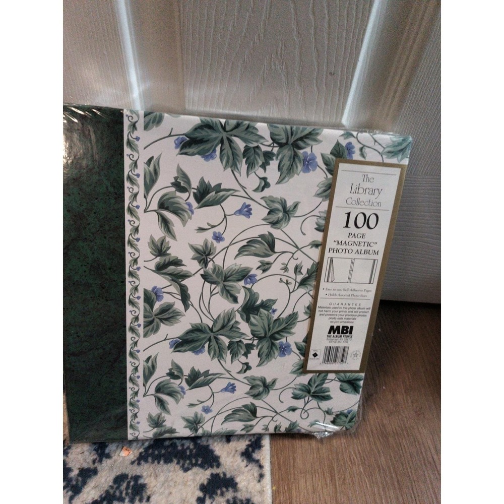 MBI Green Floral Magnetic Photo Album 100 Pages Self Adhesive Factory Sealed